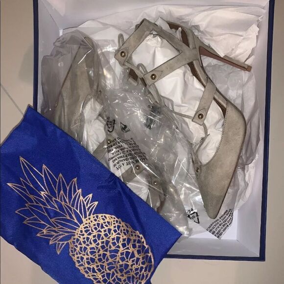 ✨ NEW Aquazzura Ash Bel Air Caged 105 Suede Lace-up Pump Sandal Lace Up St… - Picture 5 of 8